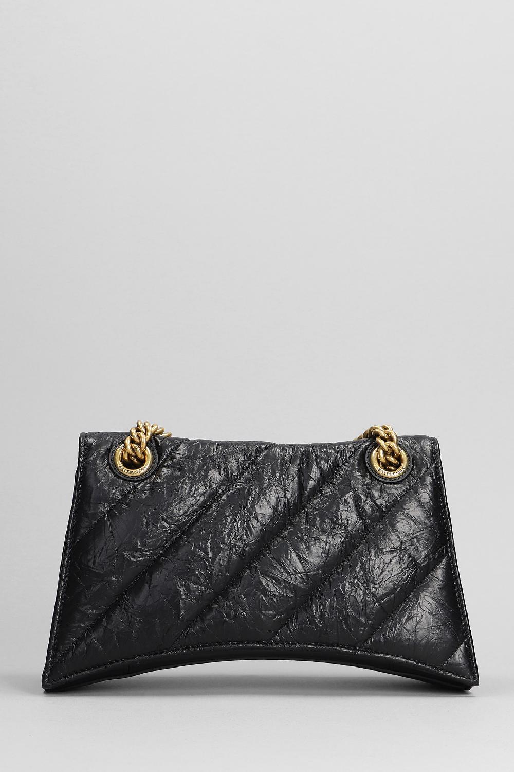 Deliberti Balenciaga Borsa A Spalla Crush Chain Bag S In Pelle Nera Cod. 390861 - Deliberti The Luxury Shopping