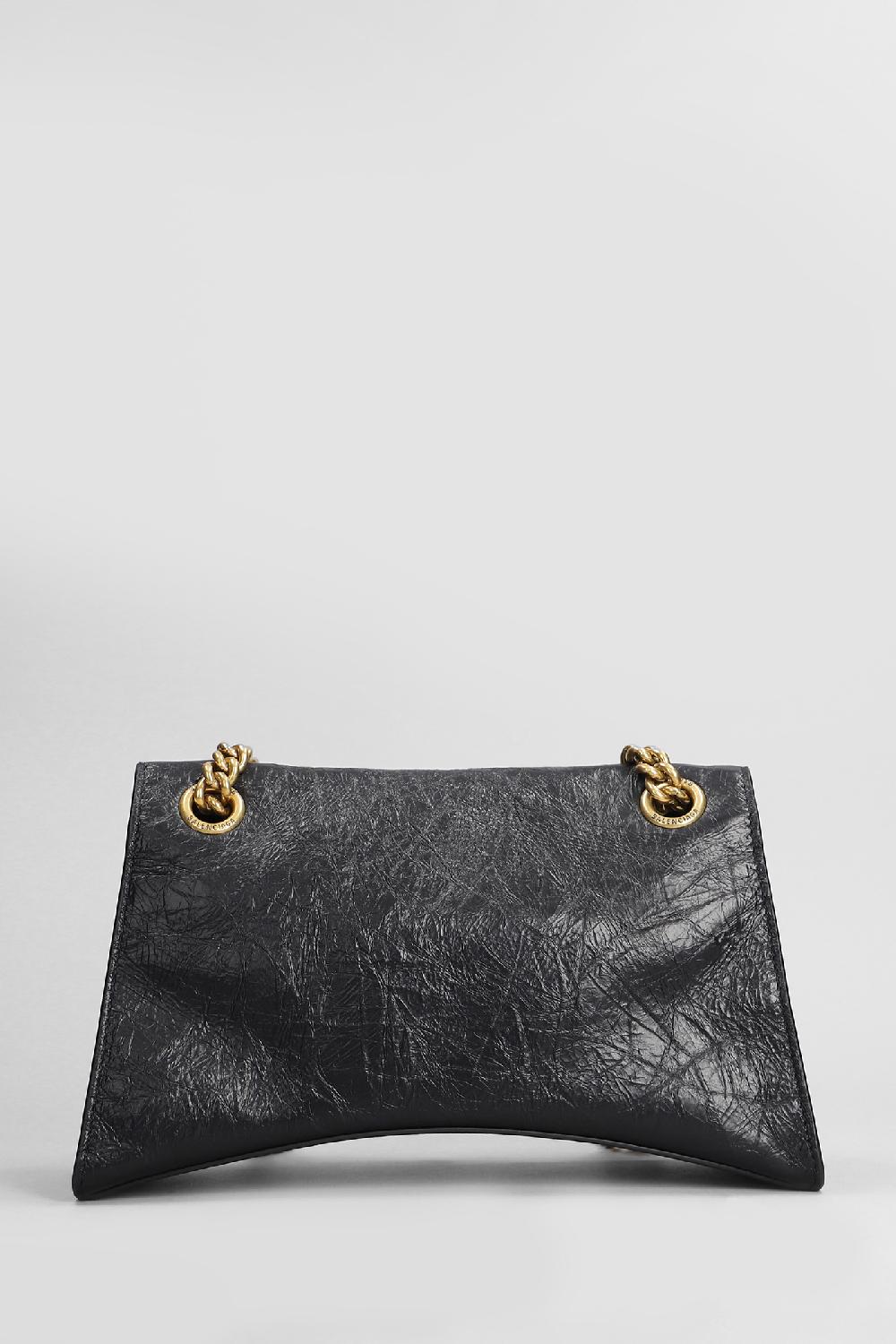 Deliberti Balenciaga Borsa A Spalla Crush In Pelle Nera Cod. 406061 - Deliberti The Luxury Shopping