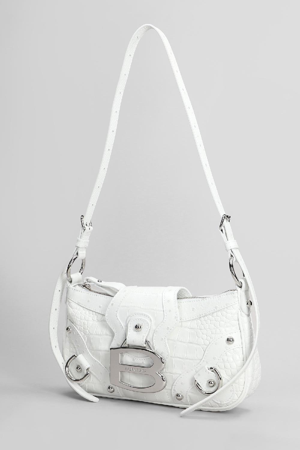 Deliberti Balenciaga Borsa A Spalla Essex Shoulder S In Pelle Bianca Cod. 409509 - Deliberti The Luxury Shopping
