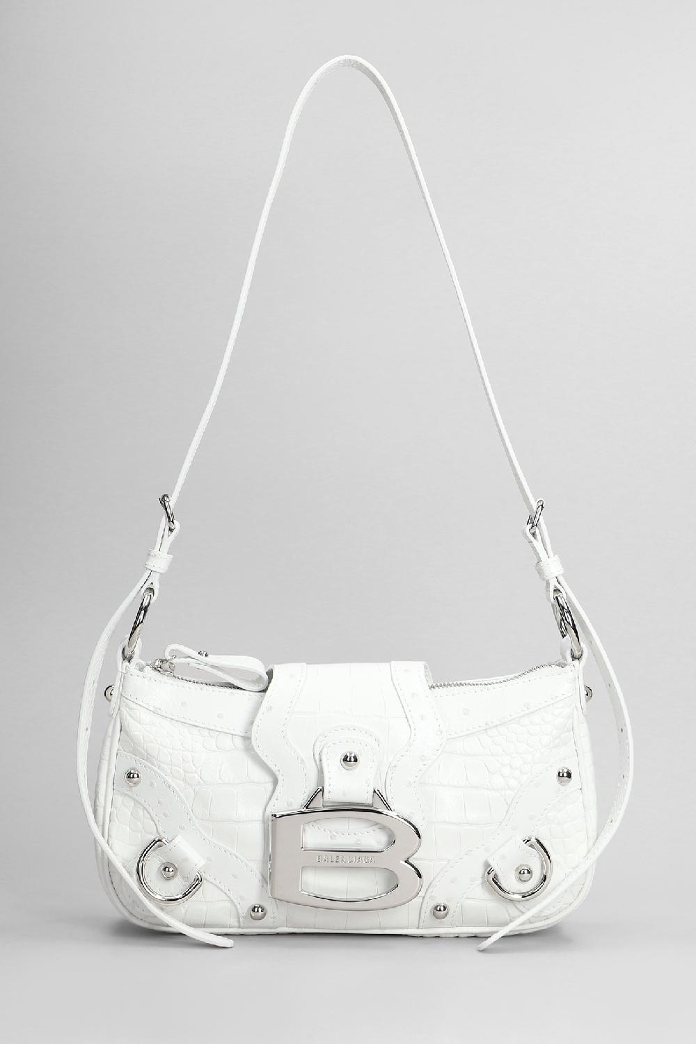 Deliberti Balenciaga Borsa a spalla essex shoulder s in pelle bianca cod. 409509 - Deliberti The Luxury Shopping