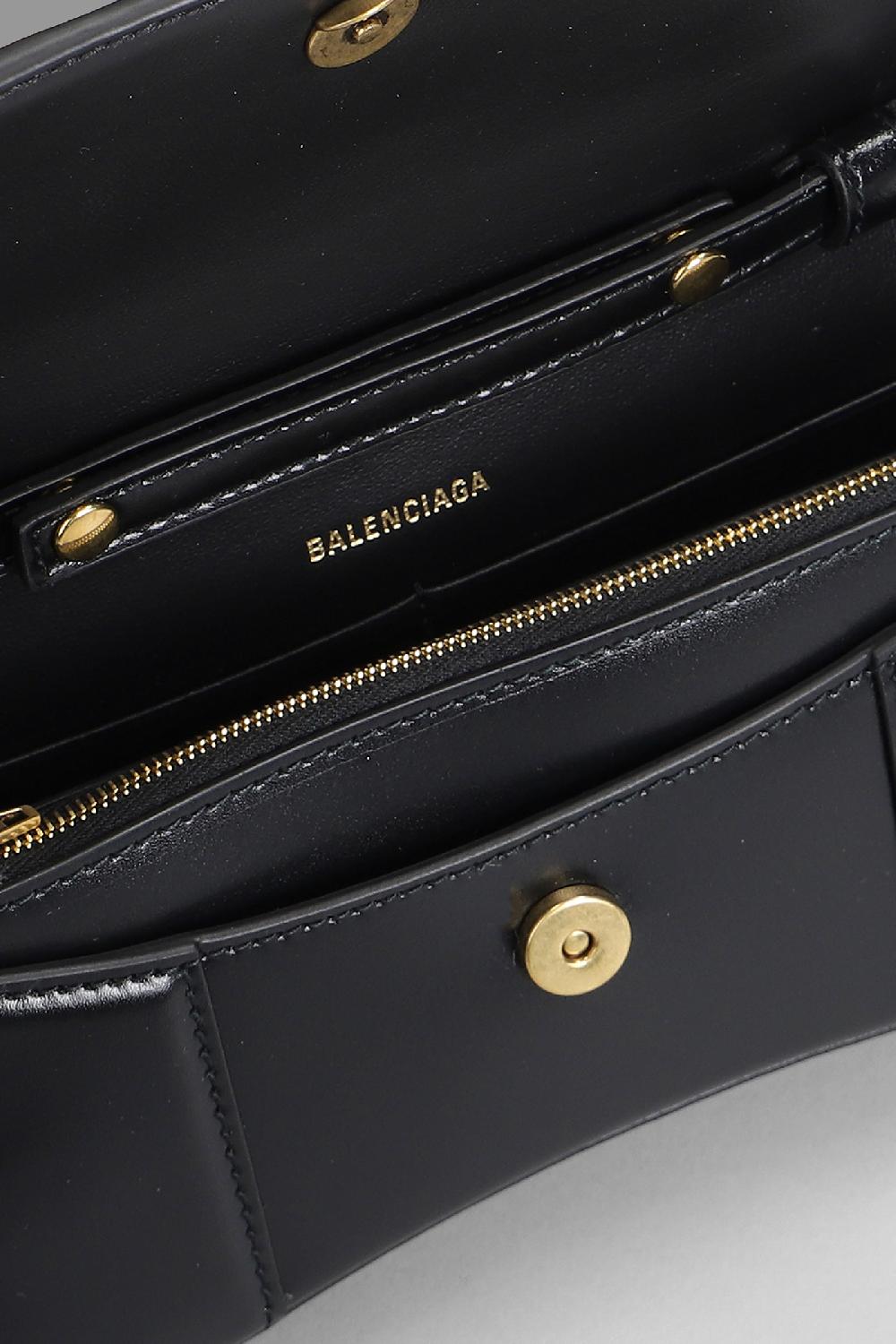 Deliberti Balenciaga Borsa A Spalla Hour Wallet In Pelle Nera Cod. 405844 - Deliberti The Luxury Shopping