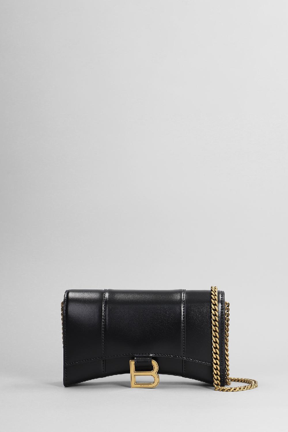Deliberti Balenciaga Borsa a spalla hour wallet in pelle nera cod. 405844 - Deliberti The Luxury Shopping