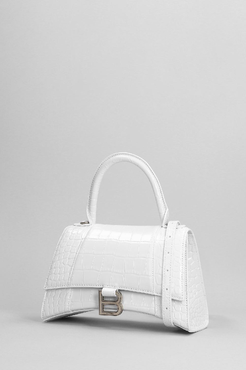 Deliberti Balenciaga Borsa A Spalla Hourglass B In Pelle Bianca Cod. 375627 - Deliberti The Luxury Shopping
