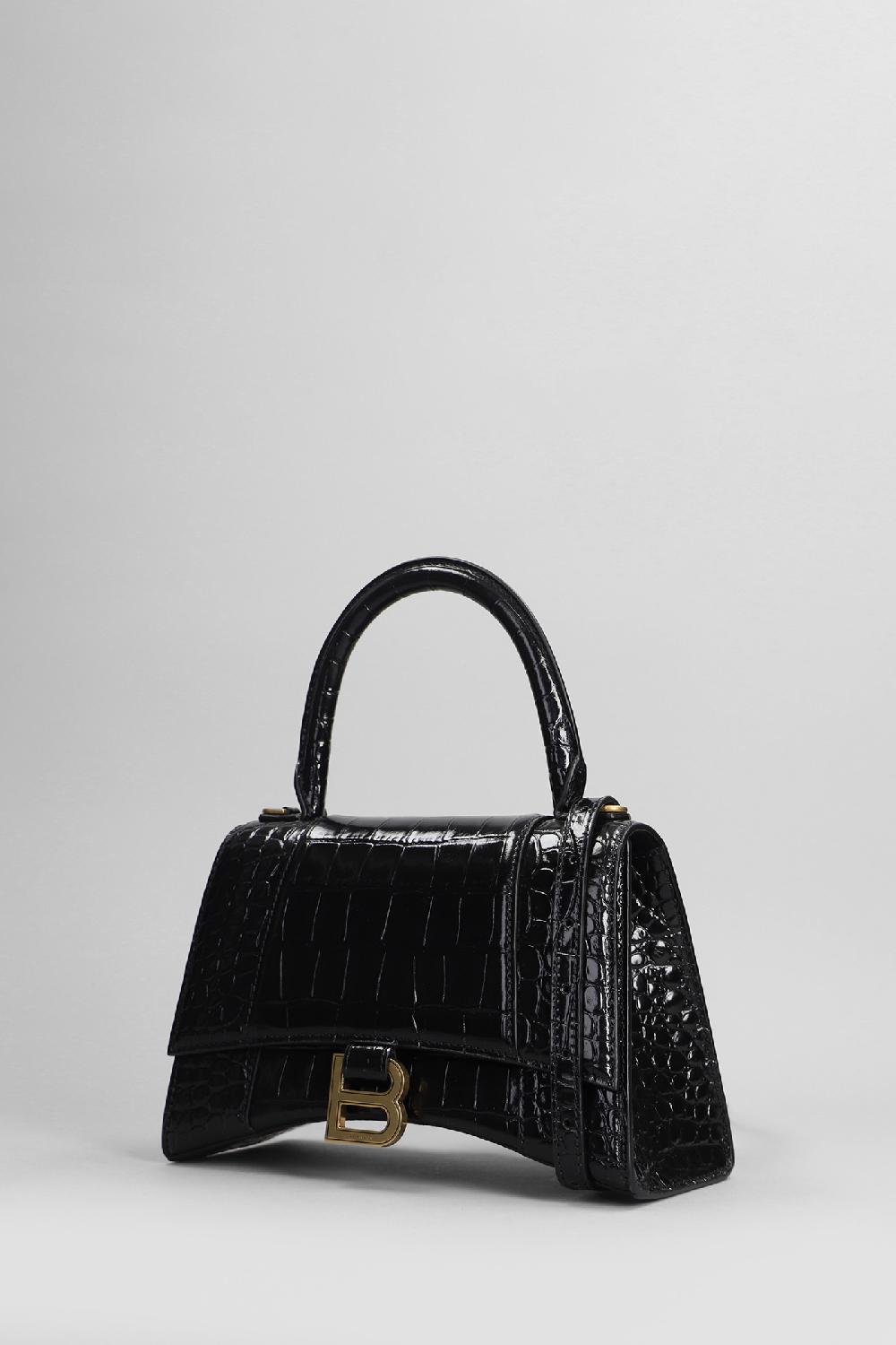 Deliberti Balenciaga Borsa A Spalla Hourglass In Pelle Nera Cod. 406072 - Deliberti The Luxury Shopping