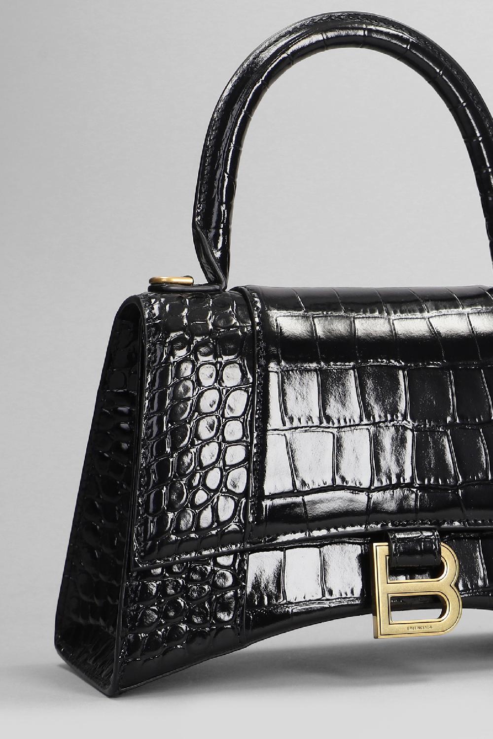 Deliberti Balenciaga Borsa A Spalla Hourglass In Pelle Nera Cod. 406072 - Deliberti The Luxury Shopping