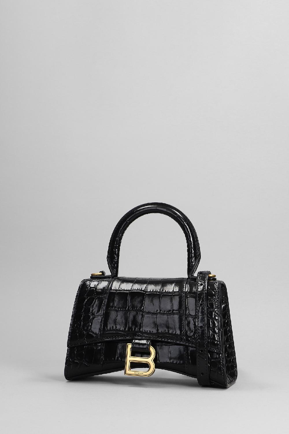 Deliberti Balenciaga Borsa A Spalla Hourglass In Pelle Nera Cod. 398905 - Deliberti The Luxury Shopping