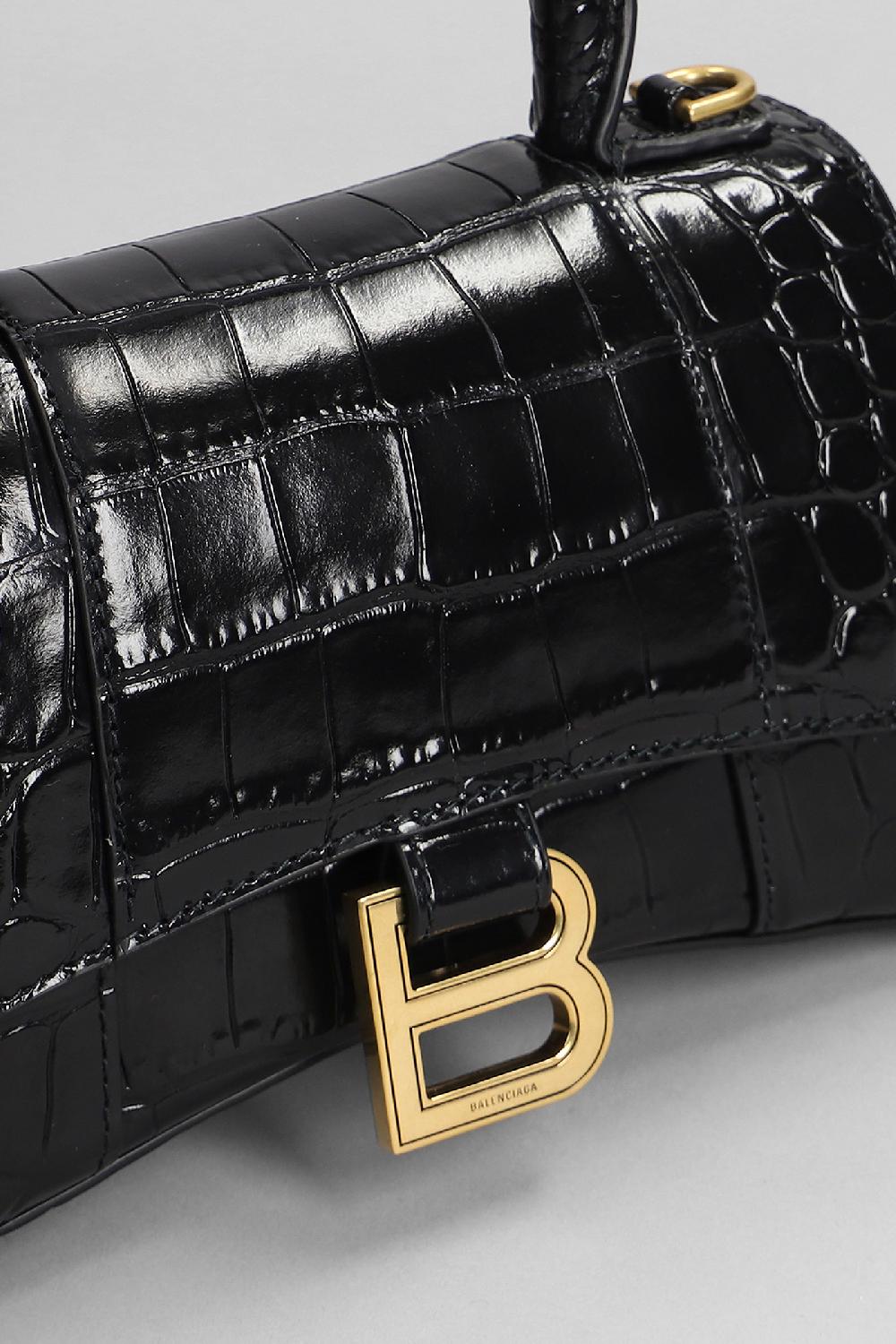 Deliberti Balenciaga Borsa A Spalla Hourglass In Pelle Nera Cod. 398905 - Deliberti The Luxury Shopping