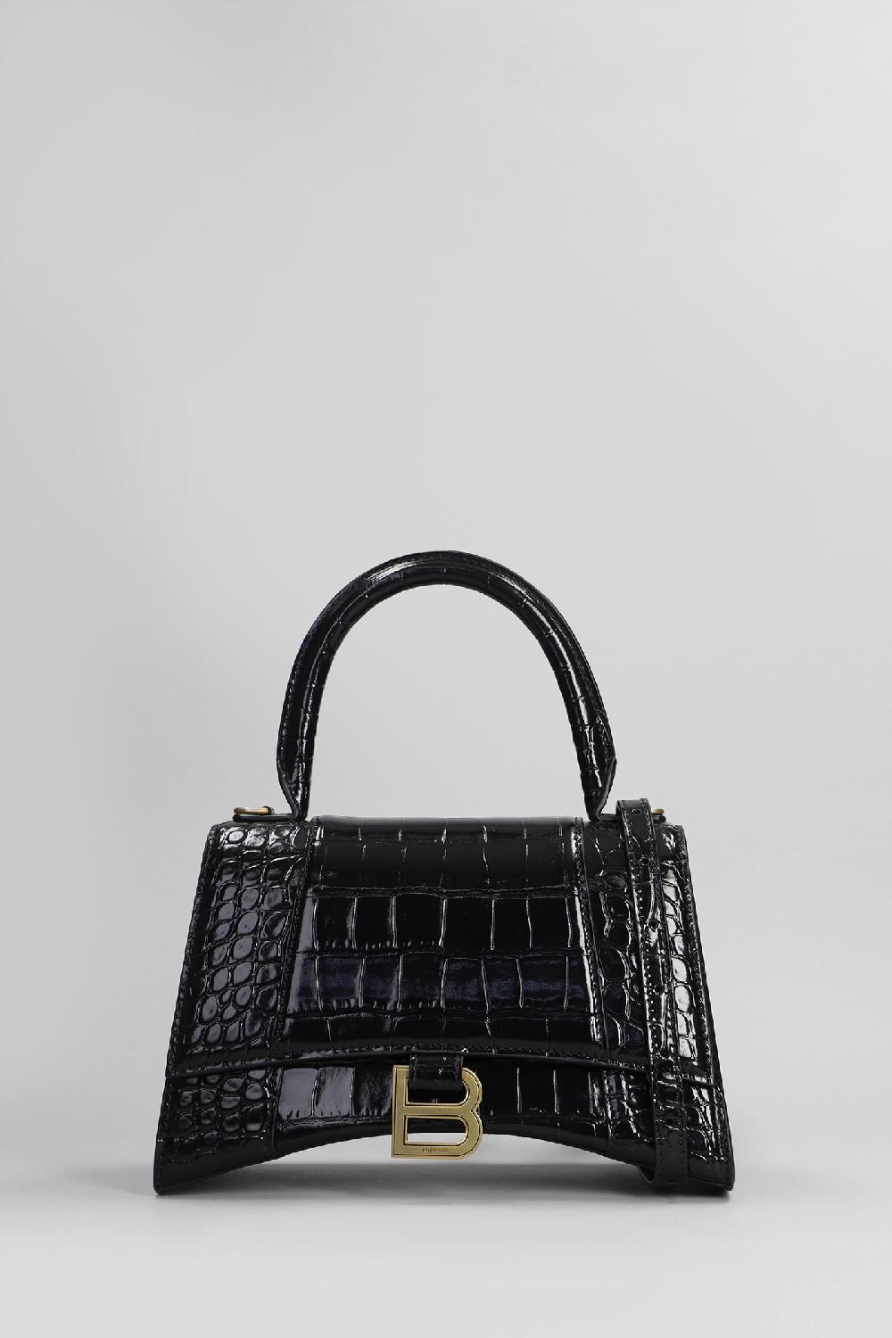 Deliberti Balenciaga Borsa a spalla hourglass in pelle nera cod. 406072 - Deliberti The Luxury Shopping
