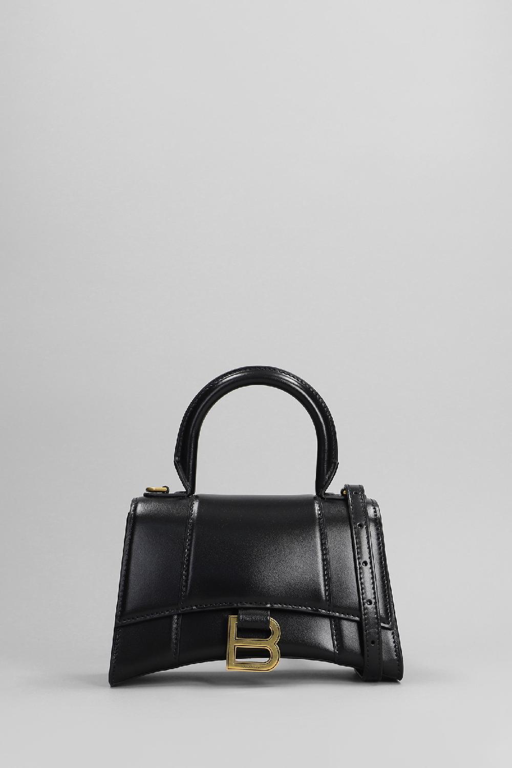 Deliberti Balenciaga Borsa a spalla hourglass xs in pelle nera cod. 398339 - Deliberti The Luxury Shopping