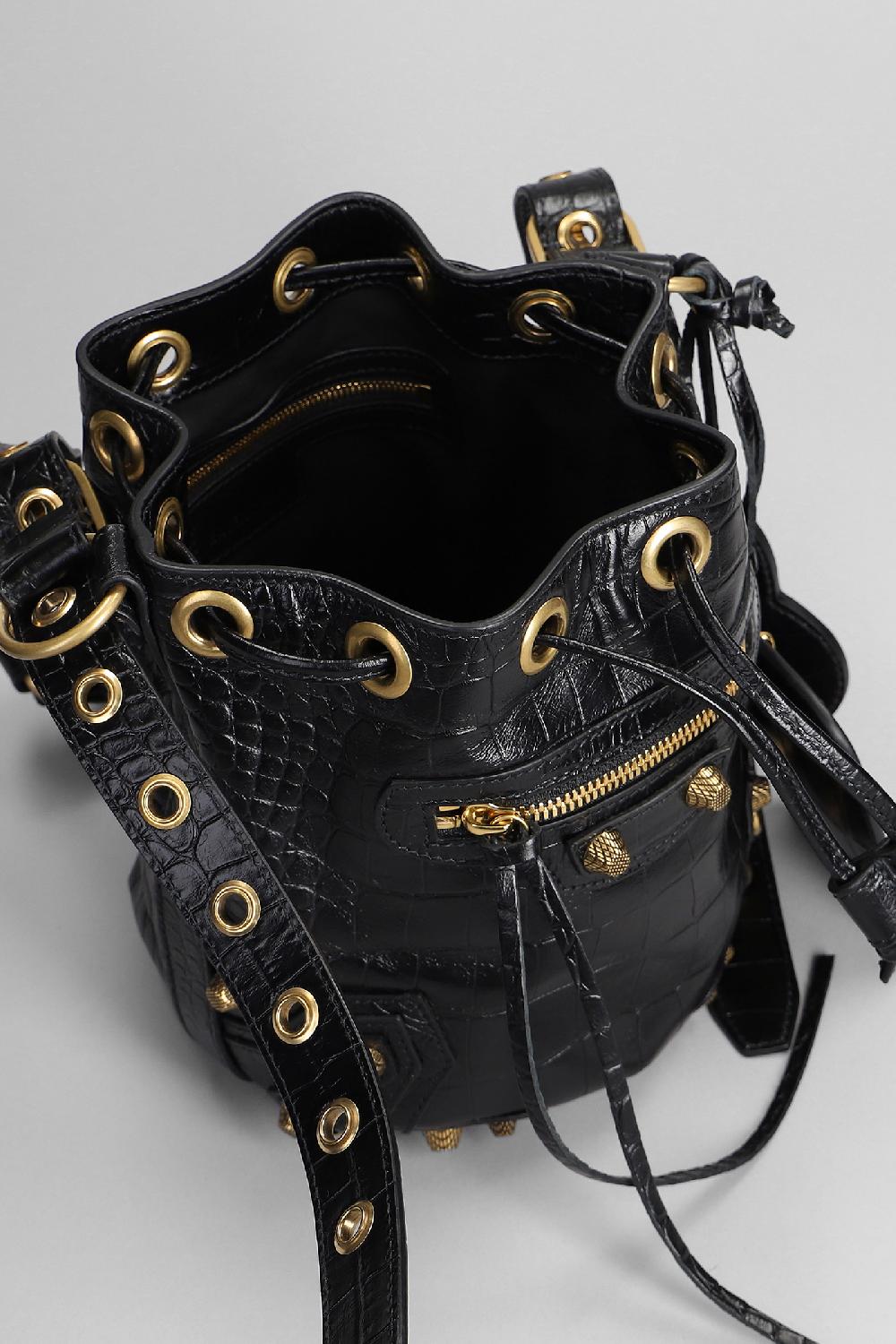 Deliberti Balenciaga Borsa A Spalla Le Cagole Bucket S In Pelle Nera Cod. 383683 - Deliberti The Luxury Shopping