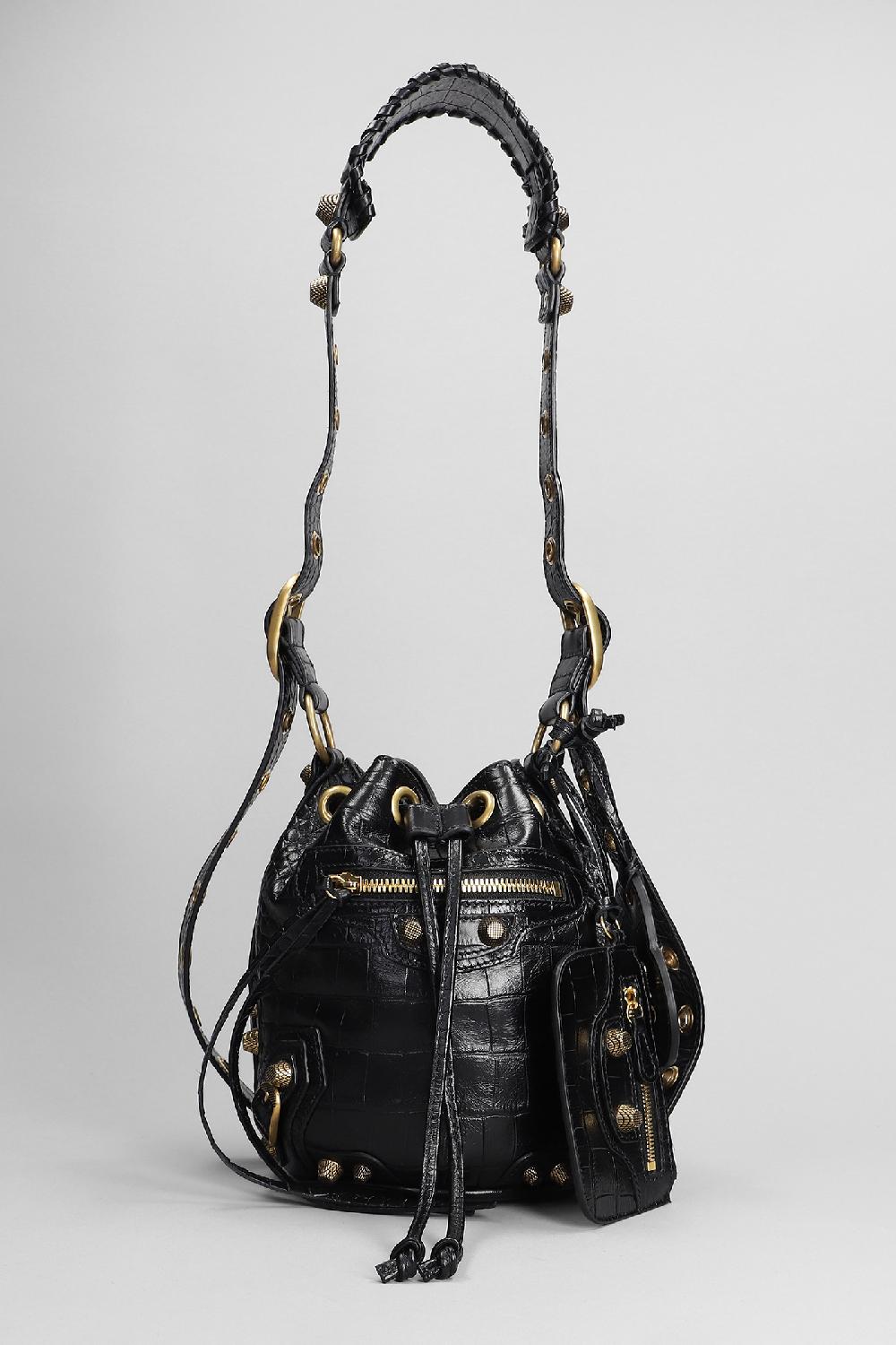 Deliberti Balenciaga Borsa a spalla le cagole bucket s in pelle nera cod. 383683 - Deliberti The Luxury Shopping