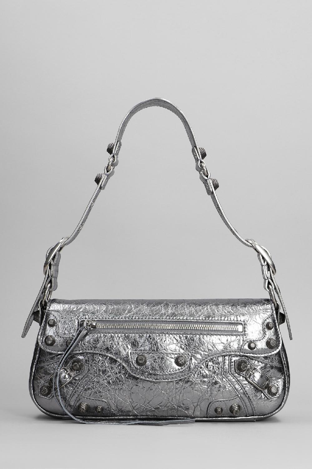 Deliberti Balenciaga Borsa a spalla le cagole in pelle argento cod. 393380 - Deliberti The Luxury Shopping