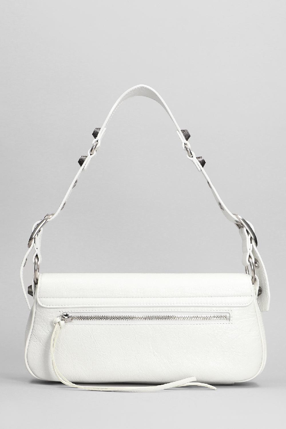 Deliberti Balenciaga Borsa A Spalla Le Cagole In Pelle Bianca Cod. 393381 - Deliberti The Luxury Shopping