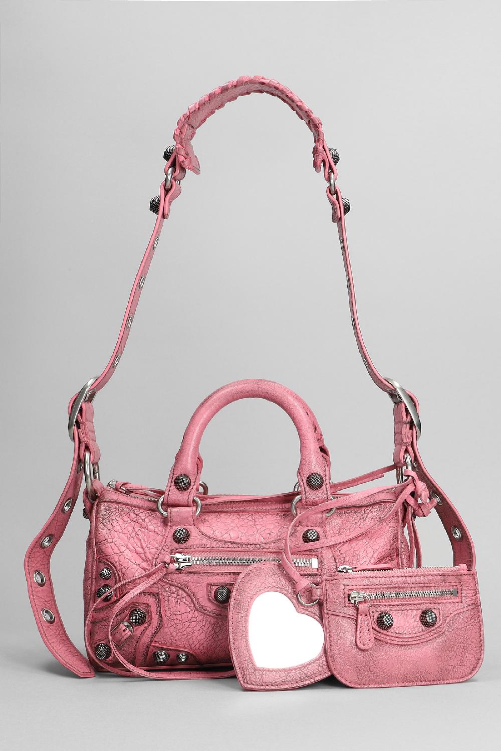 Deliberti Balenciaga Borsa a spalla le cagole in pelle rosa cod. 378745 - Deliberti The Luxury Shopping
