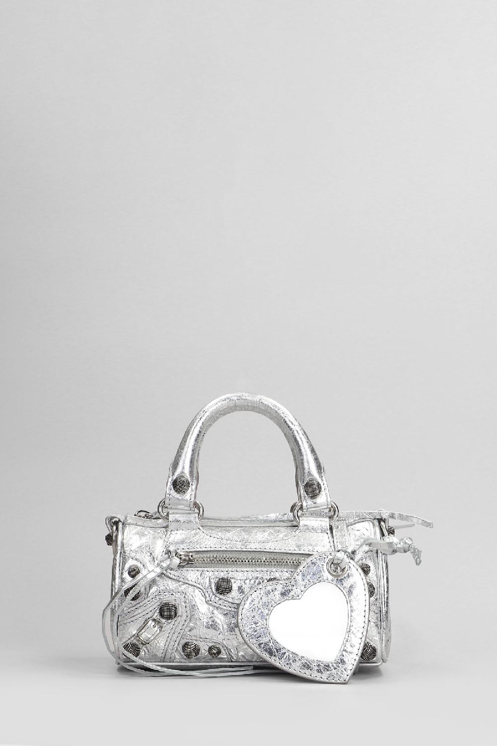 Deliberti Balenciaga Borsa a spalla le cagole nano in pelle argento cod. 405838 - Deliberti The Luxury Shopping