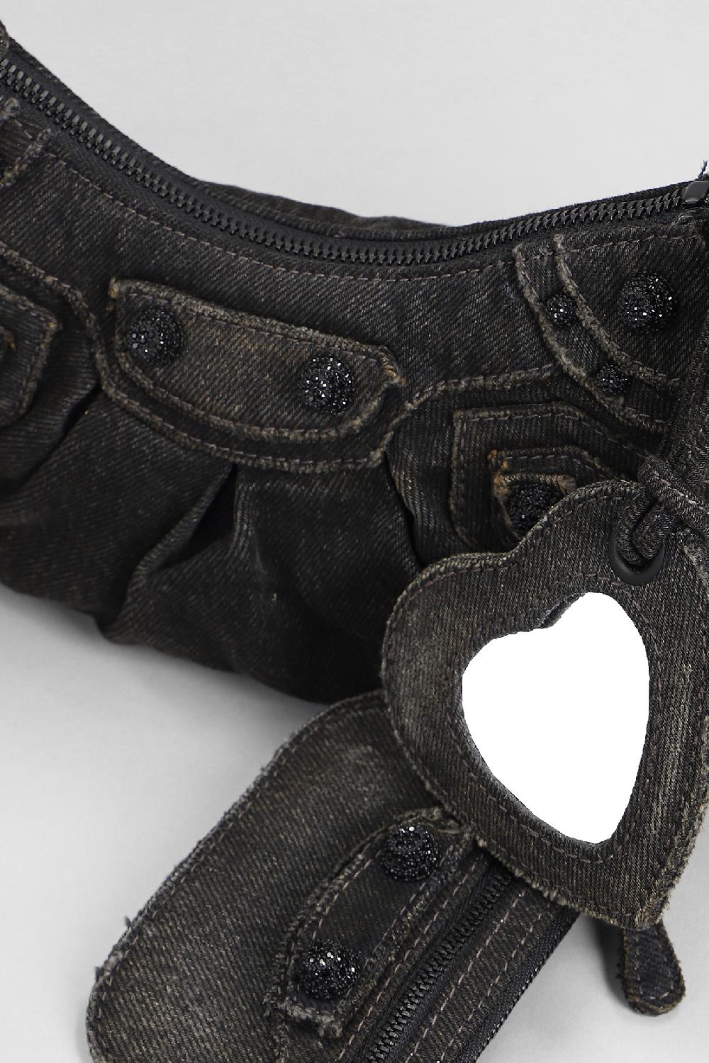 Deliberti Balenciaga Borsa A Spalla Le Cagole Sho Bag Xs In Cotone Nero Cod. 381731 - Deliberti The Luxury Shopping