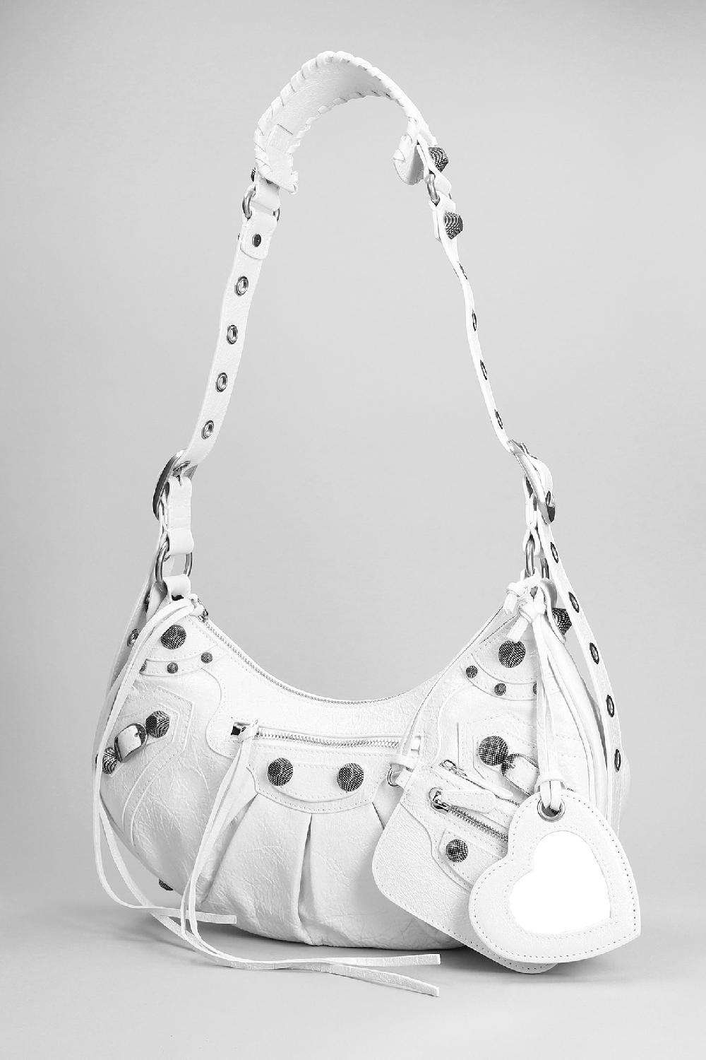 Deliberti Balenciaga Borsa A Spalla Le Cagole Sho S In Pelle Bianca Cod. 383679 - Deliberti The Luxury Shopping