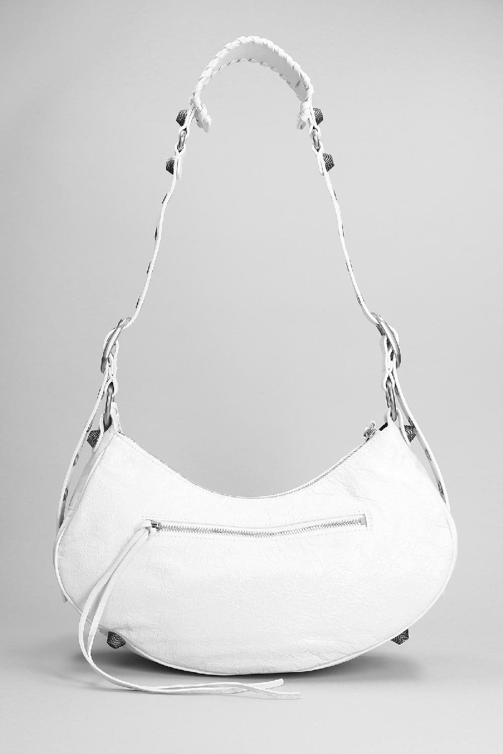 Deliberti Balenciaga Borsa A Spalla Le Cagole Sho S In Pelle Bianca Cod. 383679 - Deliberti The Luxury Shopping