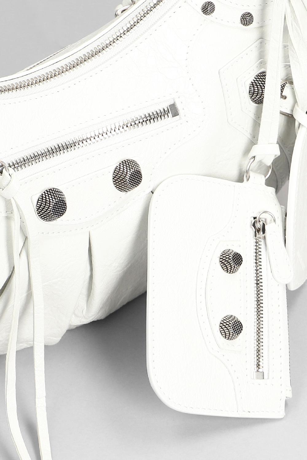 Deliberti Balenciaga Borsa A Spalla Le Cagole Sho S In Pelle Bianca Cod. 383679 - Deliberti The Luxury Shopping