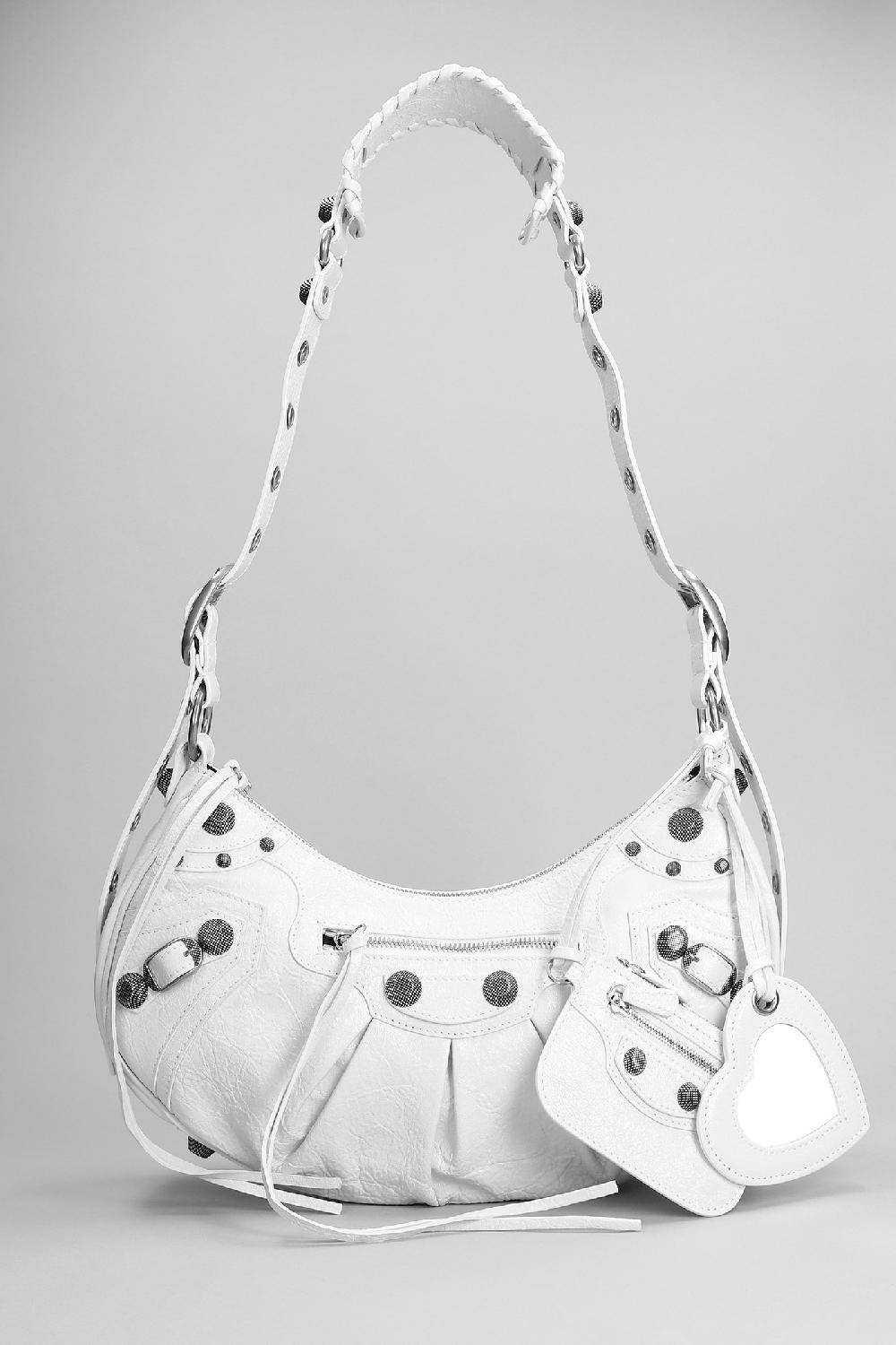 Deliberti Balenciaga Borsa a spalla le cagole sho s in pelle bianca cod. 383679 - Deliberti The Luxury Shopping