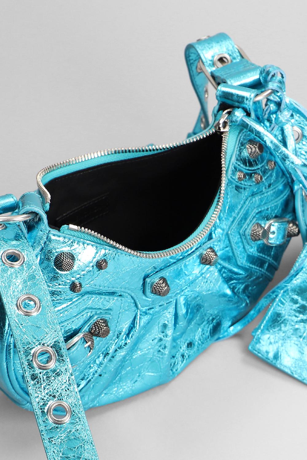 Deliberti Balenciaga Borsa A Spalla Le Cagole Sho Xs In Pelle Celeste Cod. 383680 - Deliberti The Luxury Shopping