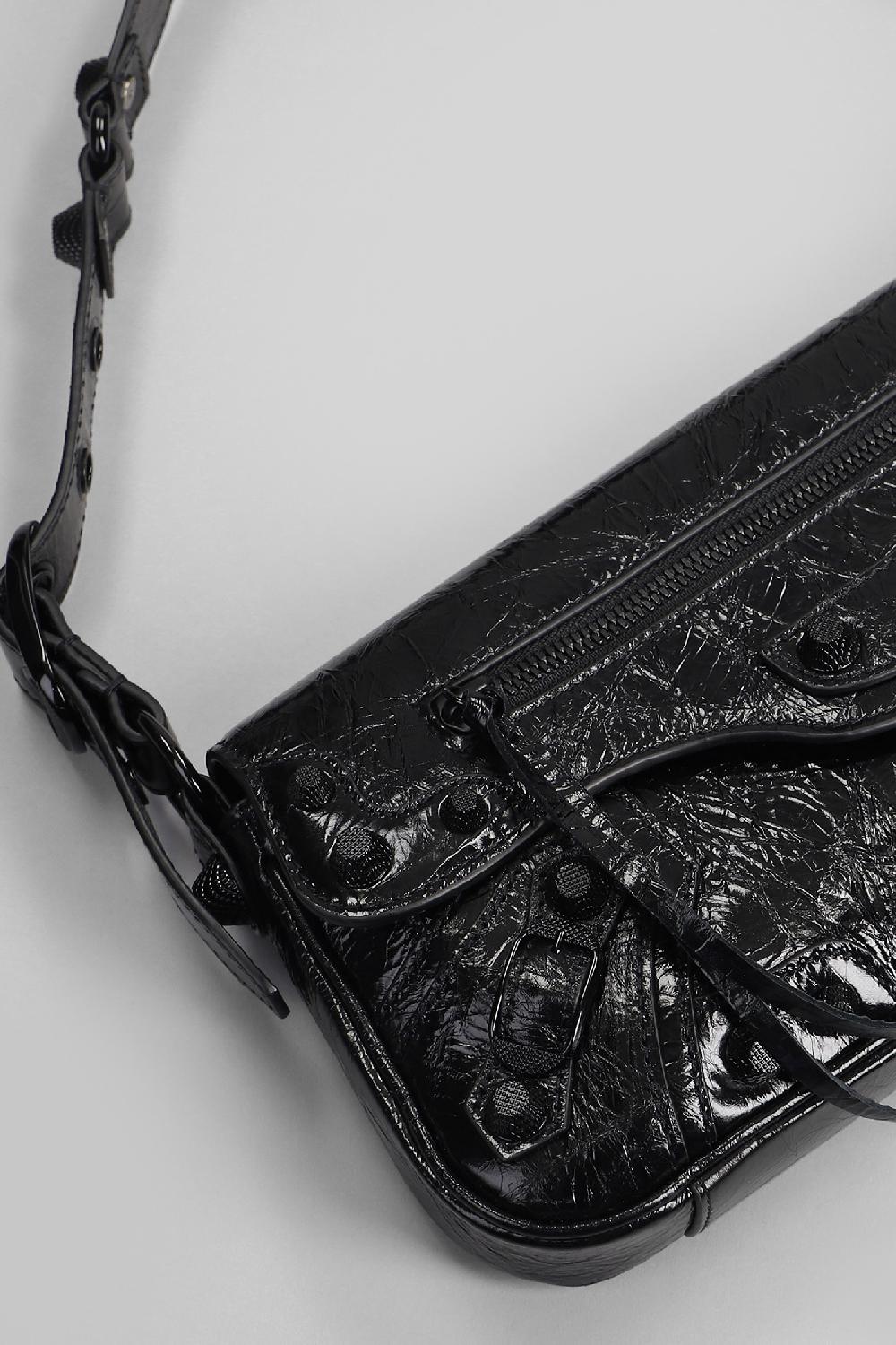 Deliberti Balenciaga Borsa A Spalla Le Cagole Sling In Pelle Nera Cod. 406074 - Deliberti The Luxury Shopping