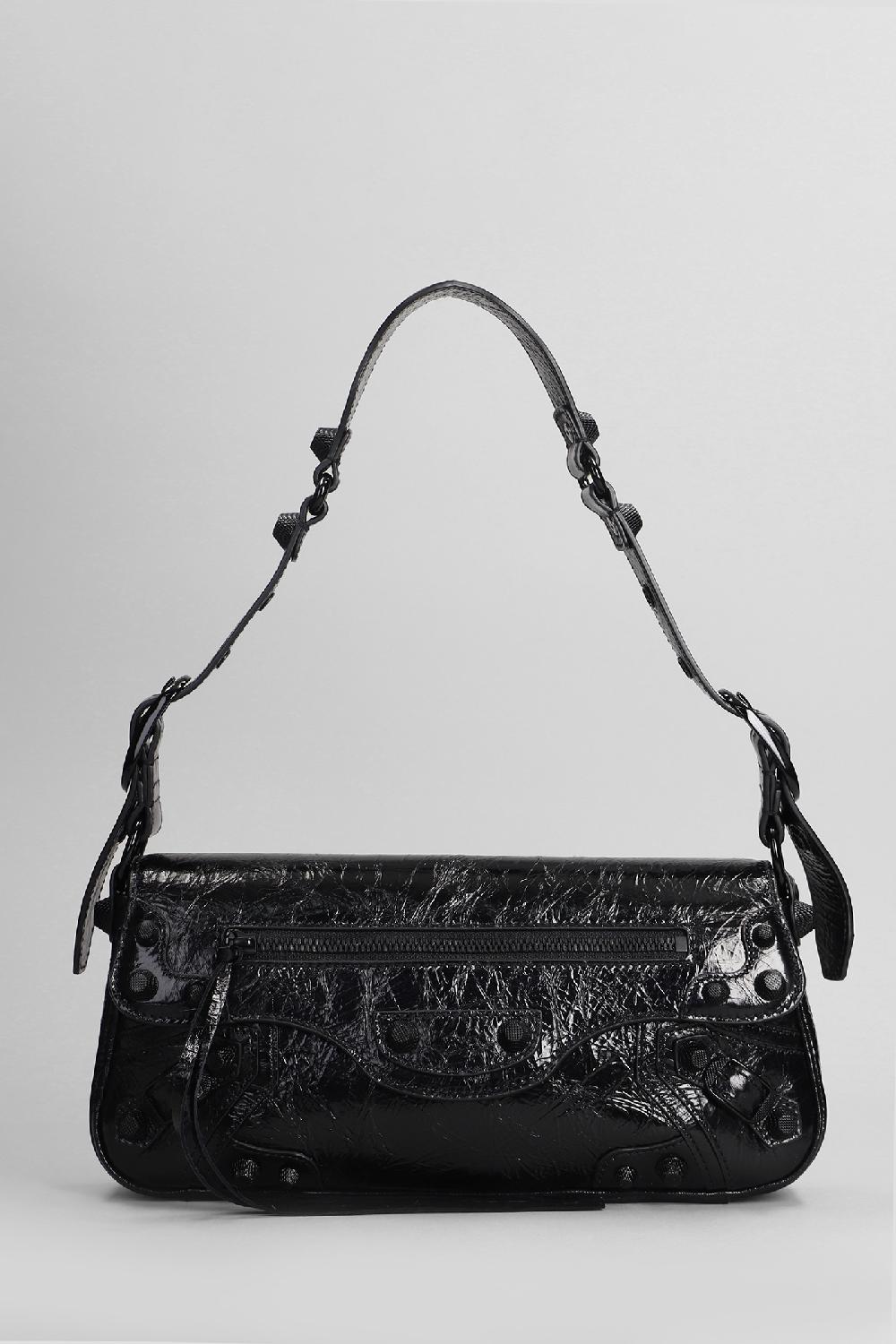 Deliberti Balenciaga Borsa a spalla le cagole sling in pelle nera cod. 406074 - Deliberti The Luxury Shopping