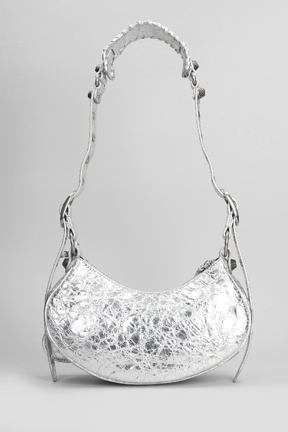 Deliberti Balenciaga Borsa A Spalla Le Cagole Xs In Pelle Argento Cod. 406062 - Deliberti The Luxury Shopping