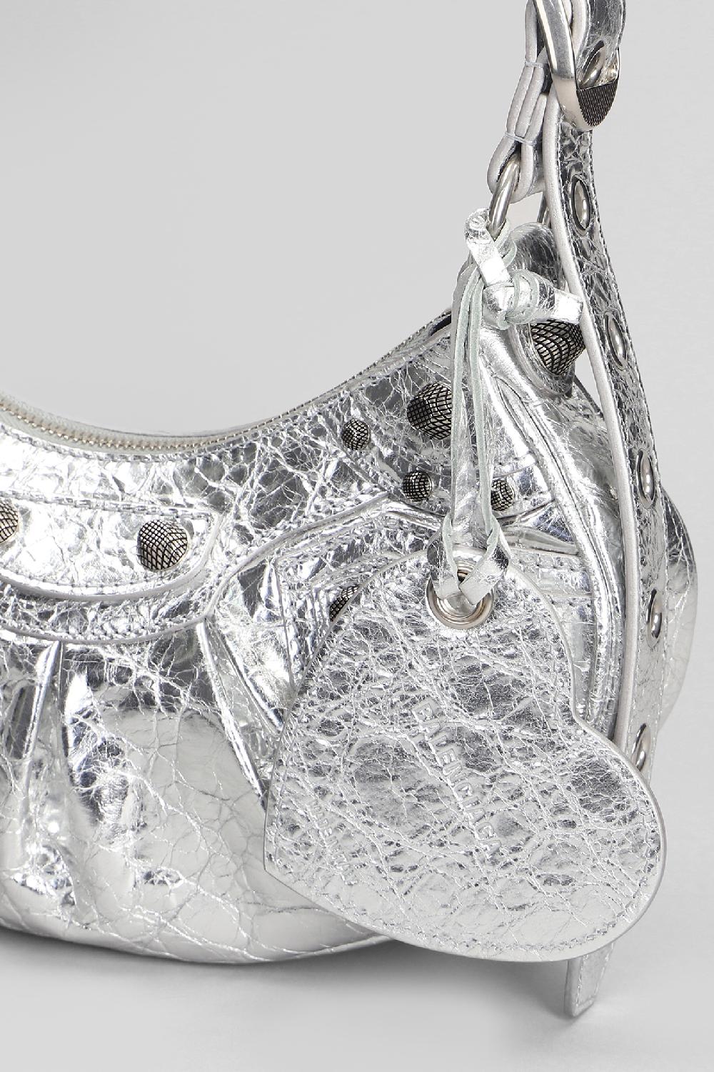 Deliberti Balenciaga Borsa A Spalla Le Cagole Xs In Pelle Argento Cod. 406062 - Deliberti The Luxury Shopping