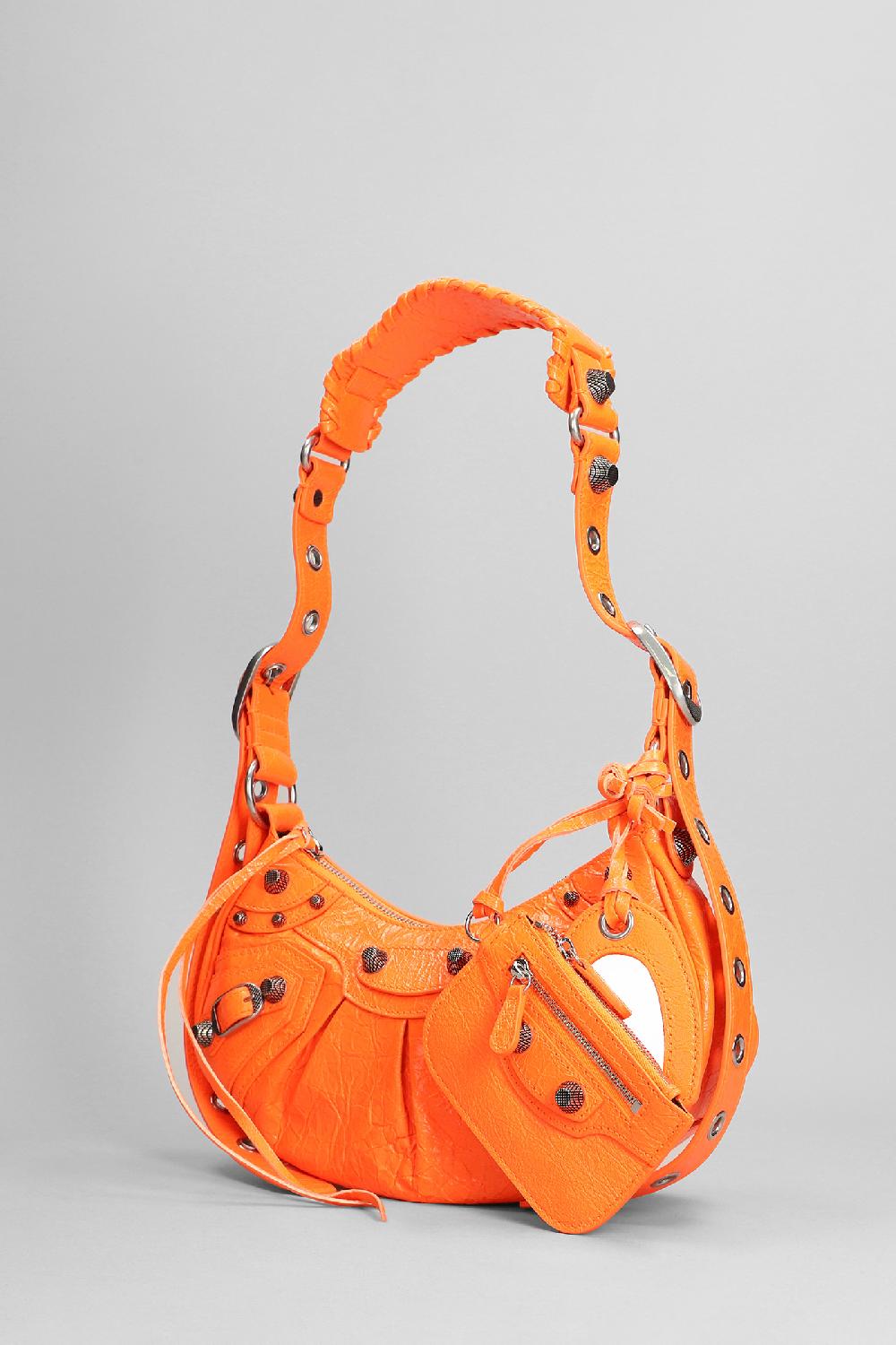 Deliberti Balenciaga Borsa A Spalla Le Cagole Xs In Pelle Arancione Cod. 375622 - Deliberti The Luxury Shopping
