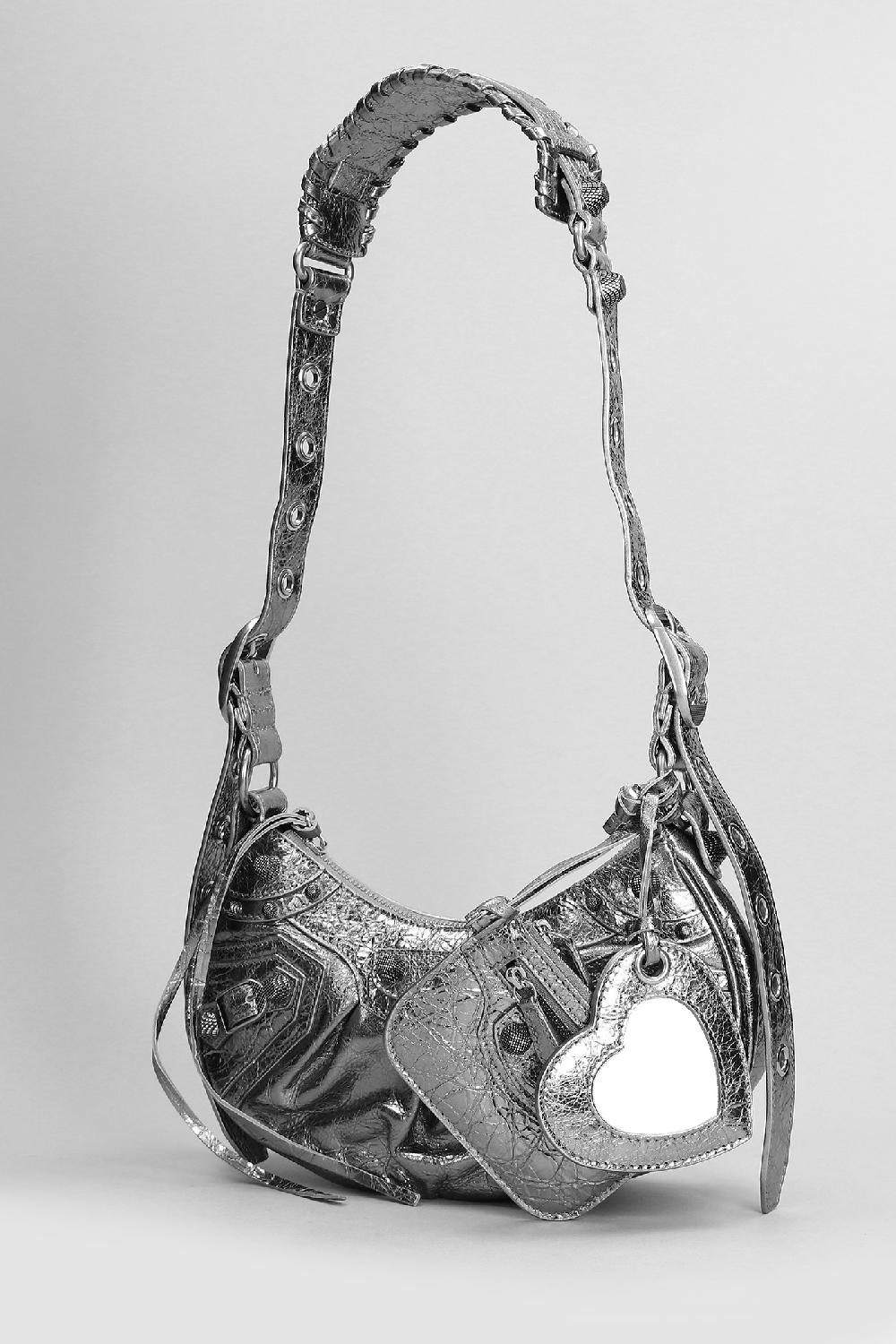 Deliberti Balenciaga Borsa A Spalla Le Cagole Xs In Pelle Argento Cod. 409501 - Deliberti The Luxury Shopping