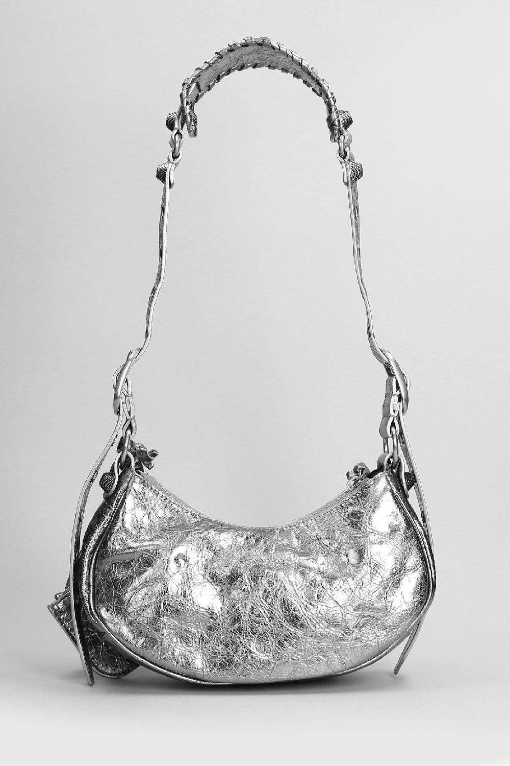 Deliberti Balenciaga Borsa A Spalla Le Cagole Xs In Pelle Argento Cod. 409501 - Deliberti The Luxury Shopping