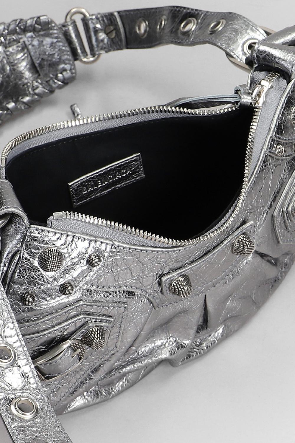 Deliberti Balenciaga Borsa A Spalla Le Cagole Xs In Pelle Argento Cod. 409501 - Deliberti The Luxury Shopping