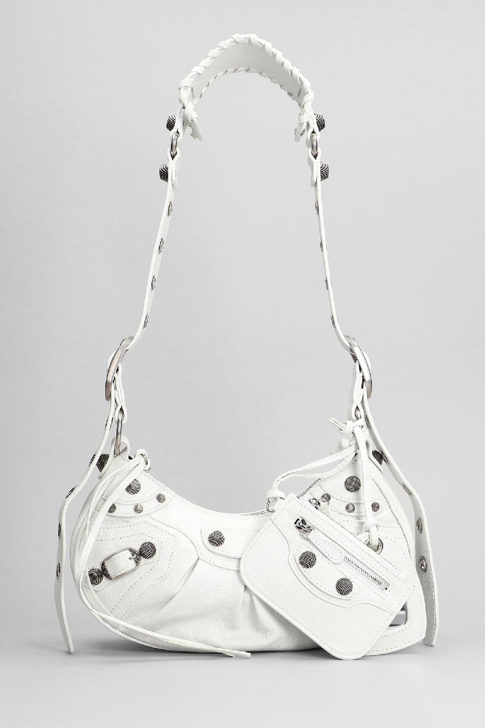 Deliberti Balenciaga Borsa a spalla le cagole xs in pelle bianca cod. 395023 - Deliberti The Luxury Shopping