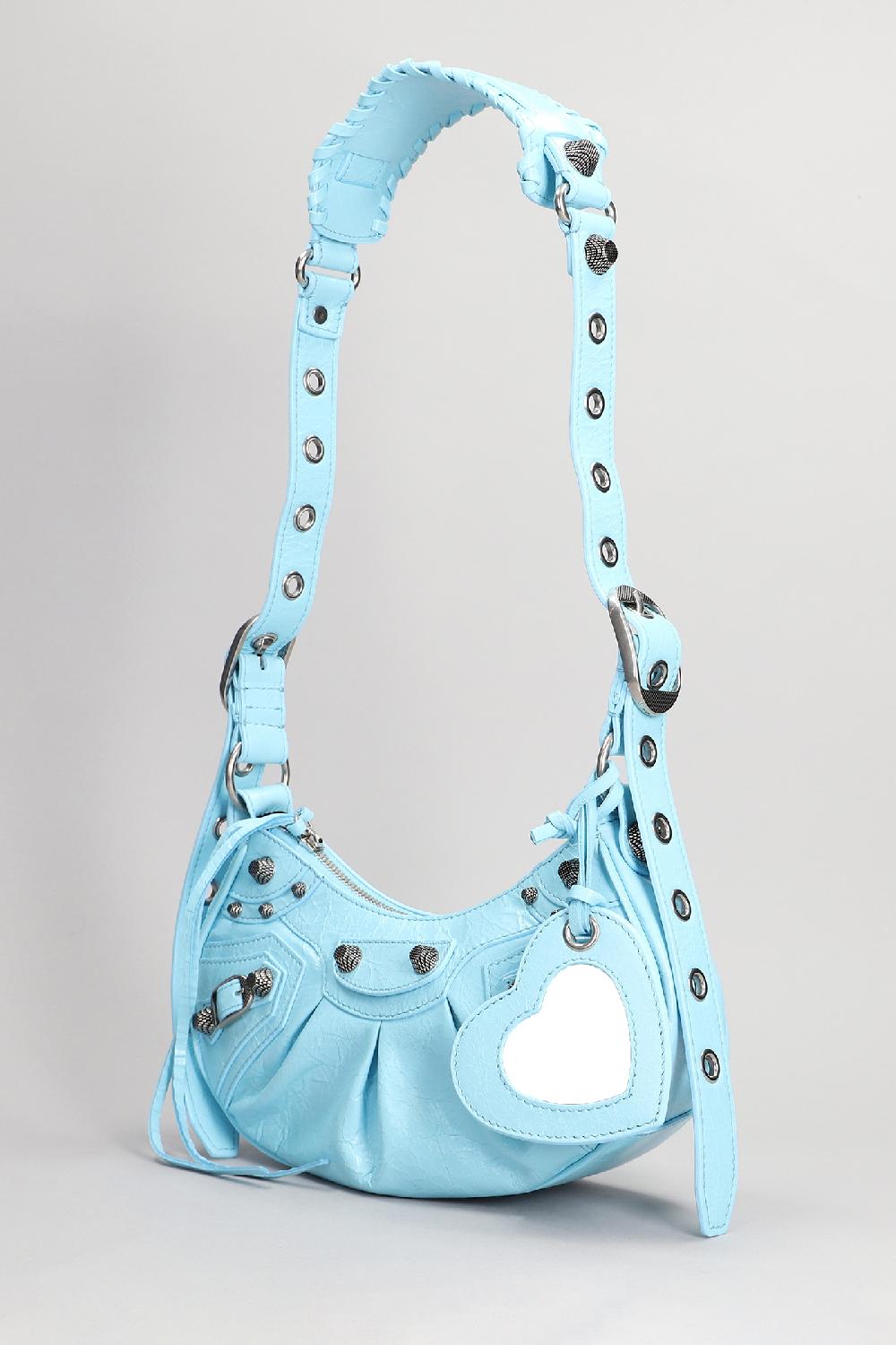 Deliberti Balenciaga Borsa A Spalla Le Cagole Xs In Pelle Celeste Cod. 386207 - Deliberti The Luxury Shopping