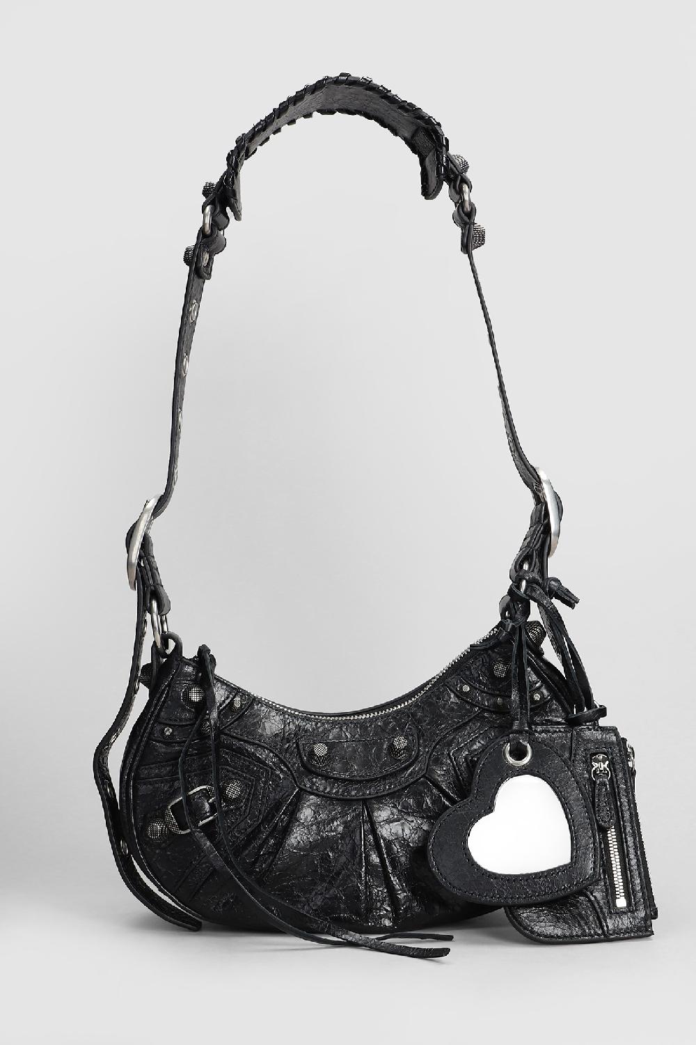 Deliberti Balenciaga Borsa a spalla le cagole xs in pelle nera cod. 409449 - Deliberti The Luxury Shopping