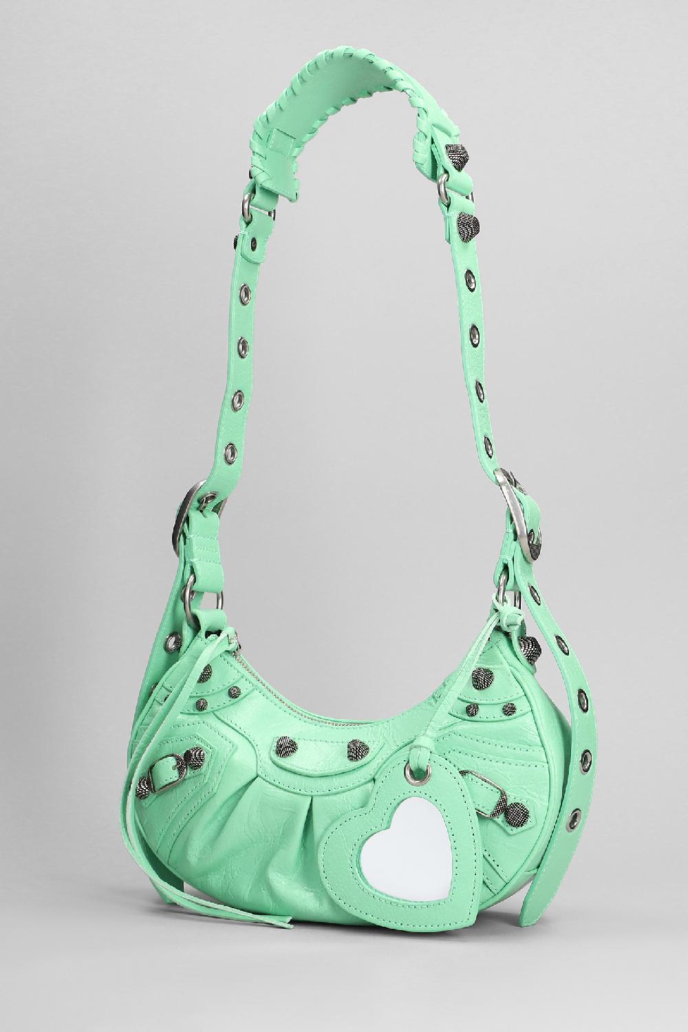 Deliberti Balenciaga Borsa A Spalla Le Cagole Xs In Pelle Verde Cod. 395022 - Deliberti The Luxury Shopping