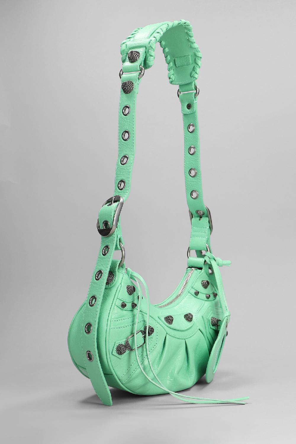 Deliberti Balenciaga Borsa A Spalla Le Cagole Xs In Pelle Verde Cod. 395022 - Deliberti The Luxury Shopping