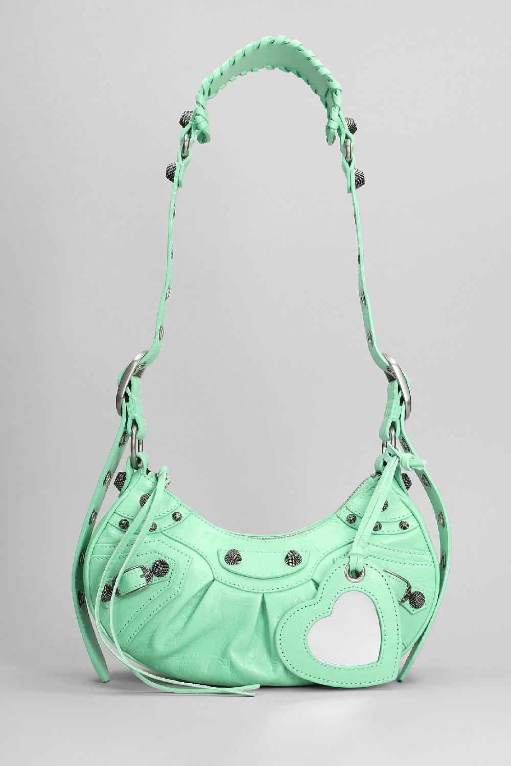 Deliberti Balenciaga Borsa A Spalla Le Cagole Xs In Pelle Verde Cod. 395022 - Deliberti The Luxury Shopping