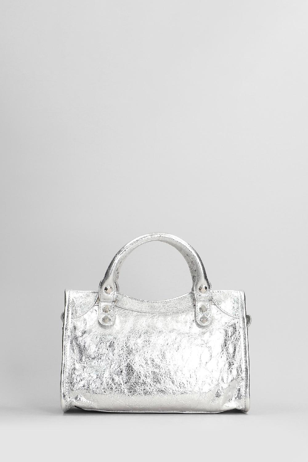 Deliberti Balenciaga Borsa A Spalla Le City Mini Bag In Pelle Argento Cod. 409470 - Deliberti The Luxury Shopping