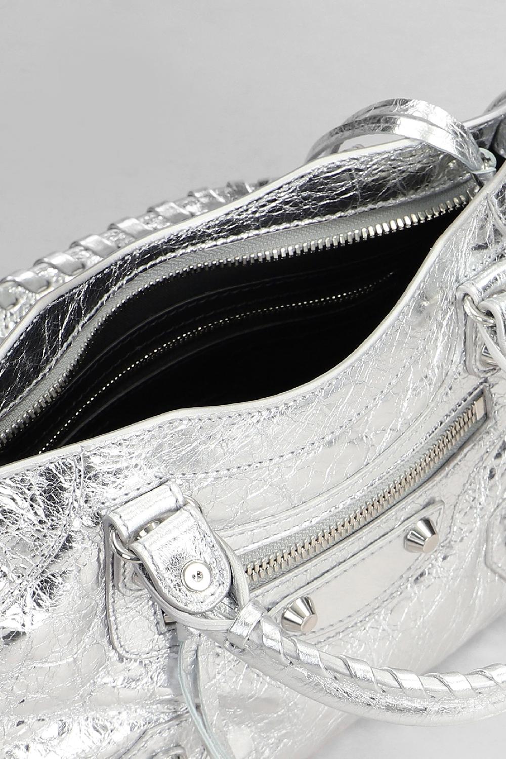 Deliberti Balenciaga Borsa A Spalla Le City Mini Bag In Pelle Argento Cod. 409470 - Deliberti The Luxury Shopping