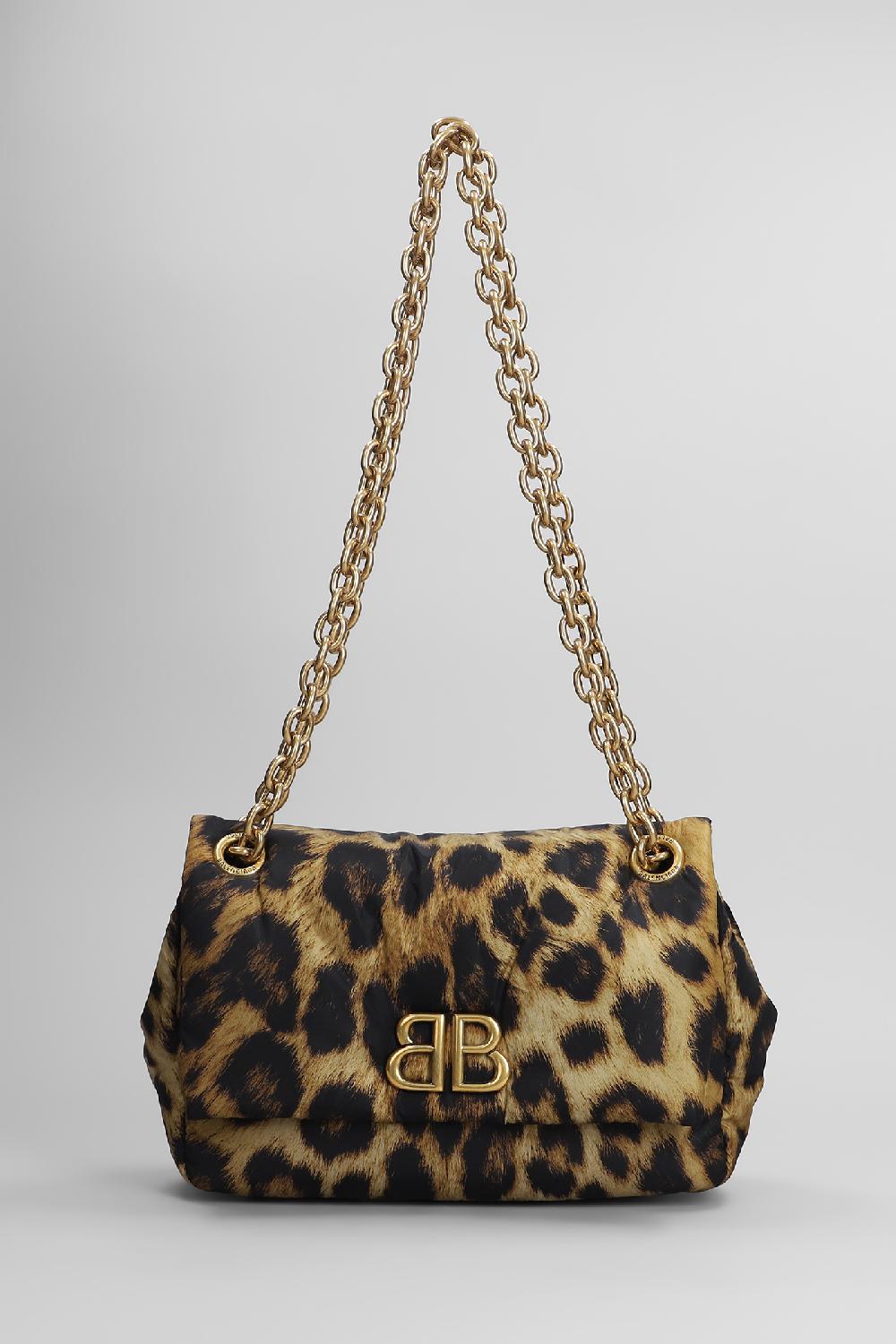 Deliberti Balenciaga Borsa a spalla monaco mini in poliammide animalier cod. 405839 - Deliberti The Luxury Shopping