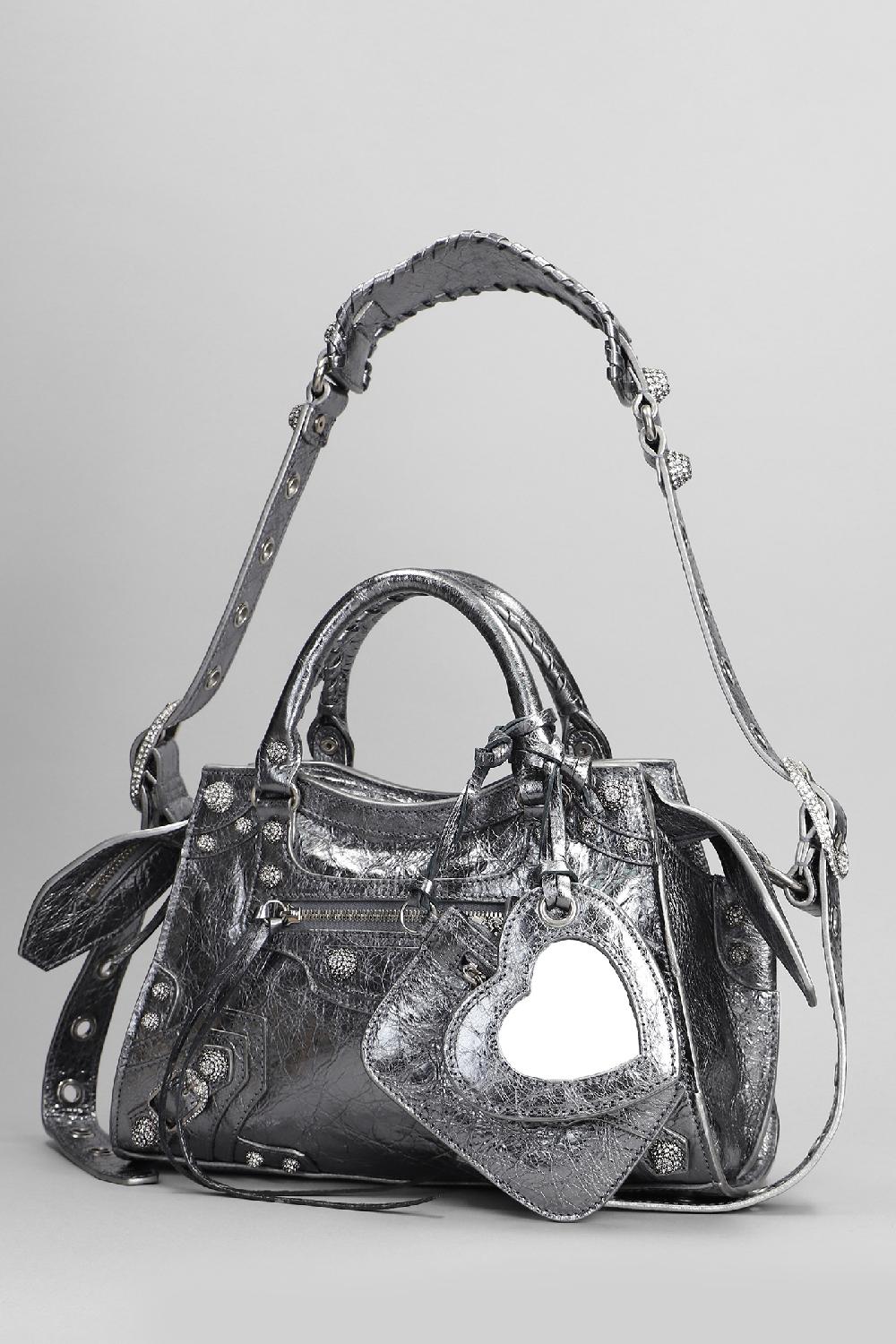 Deliberti Balenciaga Borsa A Spalla Neo Cagole Xs In Pelle Argento Cod. 398904 - Deliberti The Luxury Shopping