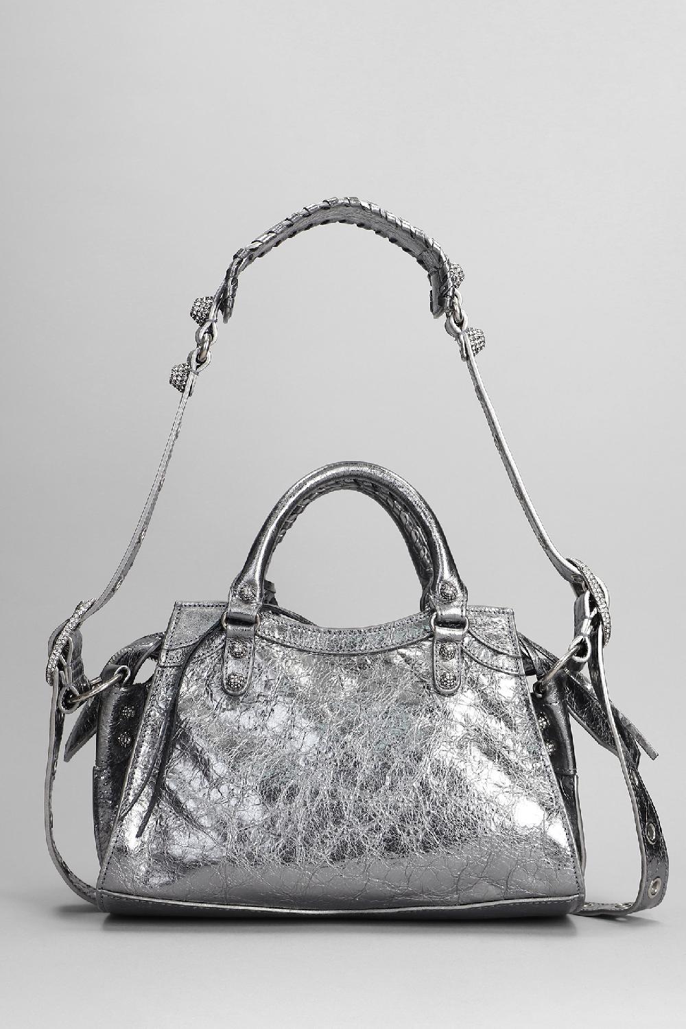 Deliberti Balenciaga Borsa A Spalla Neo Cagole Xs In Pelle Argento Cod. 398904 - Deliberti The Luxury Shopping