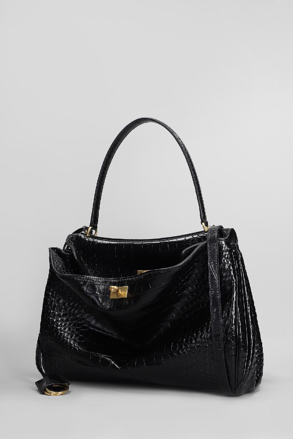 Deliberti Balenciaga Borsa A Spalla Rodeo In Pelle Nera Cod. 406078 - Deliberti The Luxury Shopping