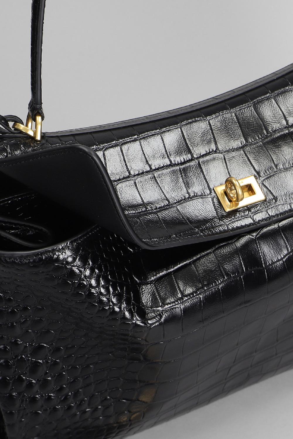 Deliberti Balenciaga Borsa A Spalla Rodeo In Pelle Nera Cod. 406078 - Deliberti The Luxury Shopping