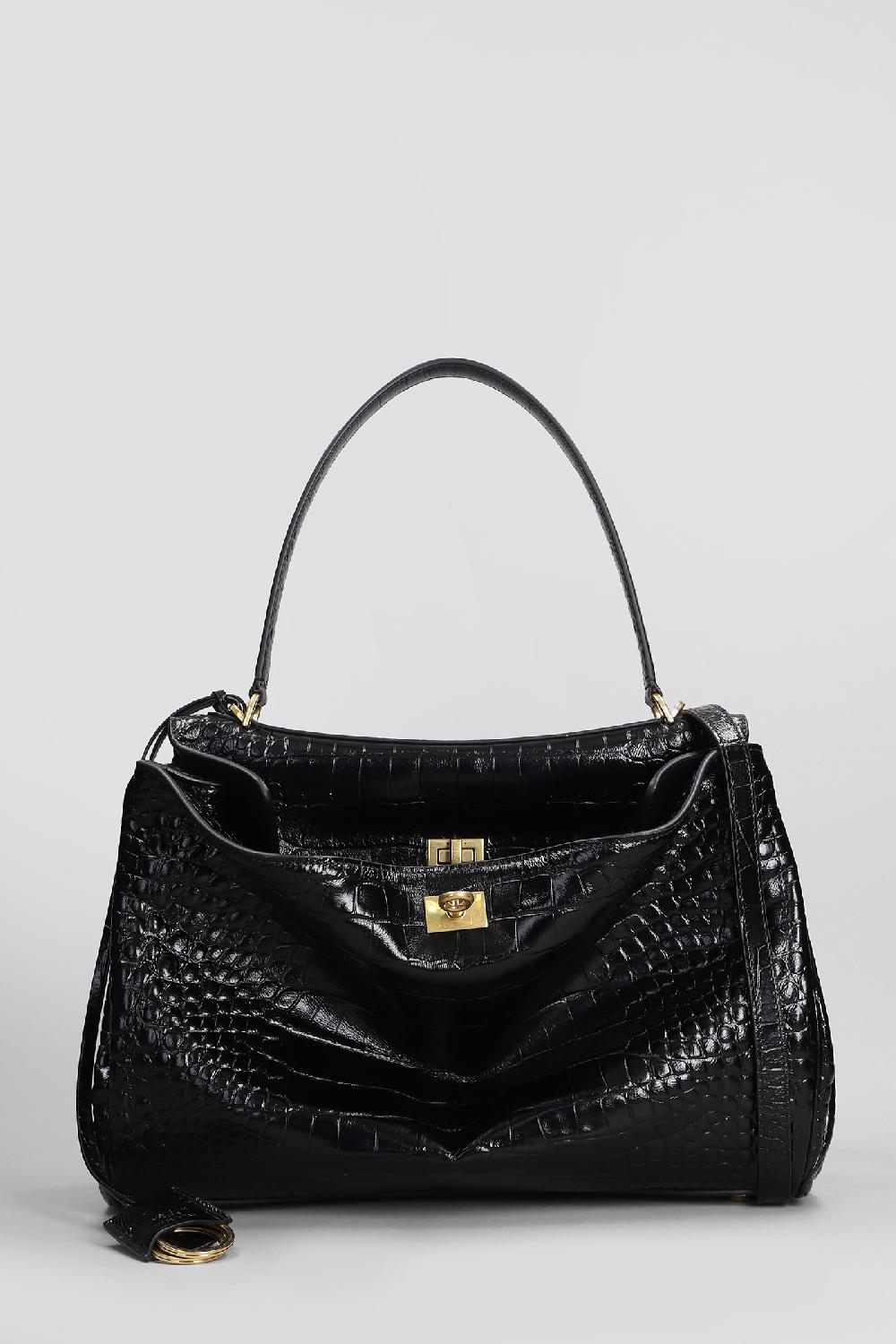 Deliberti Balenciaga Borsa a spalla rodeo in pelle nera cod. 406078 - Deliberti The Luxury Shopping