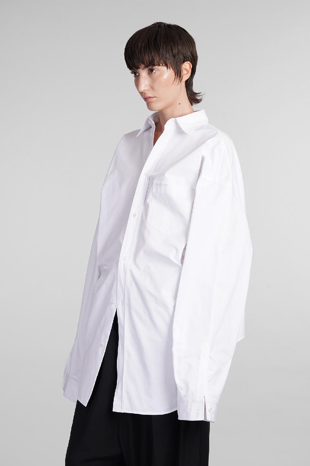 Deliberti Balenciaga Camicia In Cotone Bianco Cod. 405813 - Deliberti The Luxury Shopping