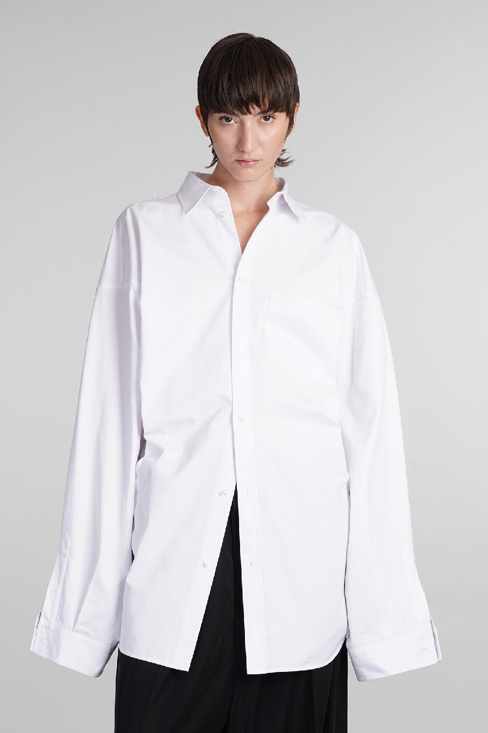 Deliberti Balenciaga Camicia in cotone bianco cod. 405813 - Deliberti The Luxury Shopping