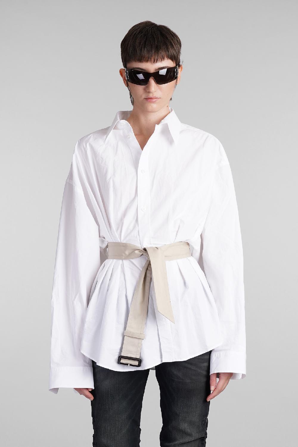 Deliberti Balenciaga Camicia in cotone bianco cod. 409494 - Deliberti The Luxury Shopping